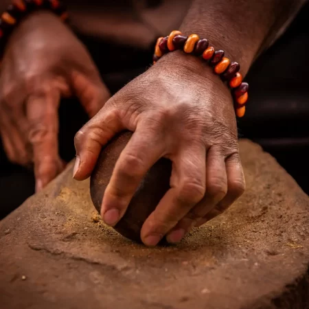 Karrke Aboriginal Cultural Tour hands (Credit TA)
